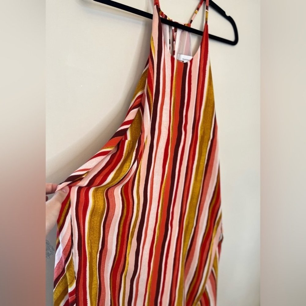 Fourteenth Place Rainbow Striped Flowy Summer Midi Dress Size Medium - Picture 7 of 7